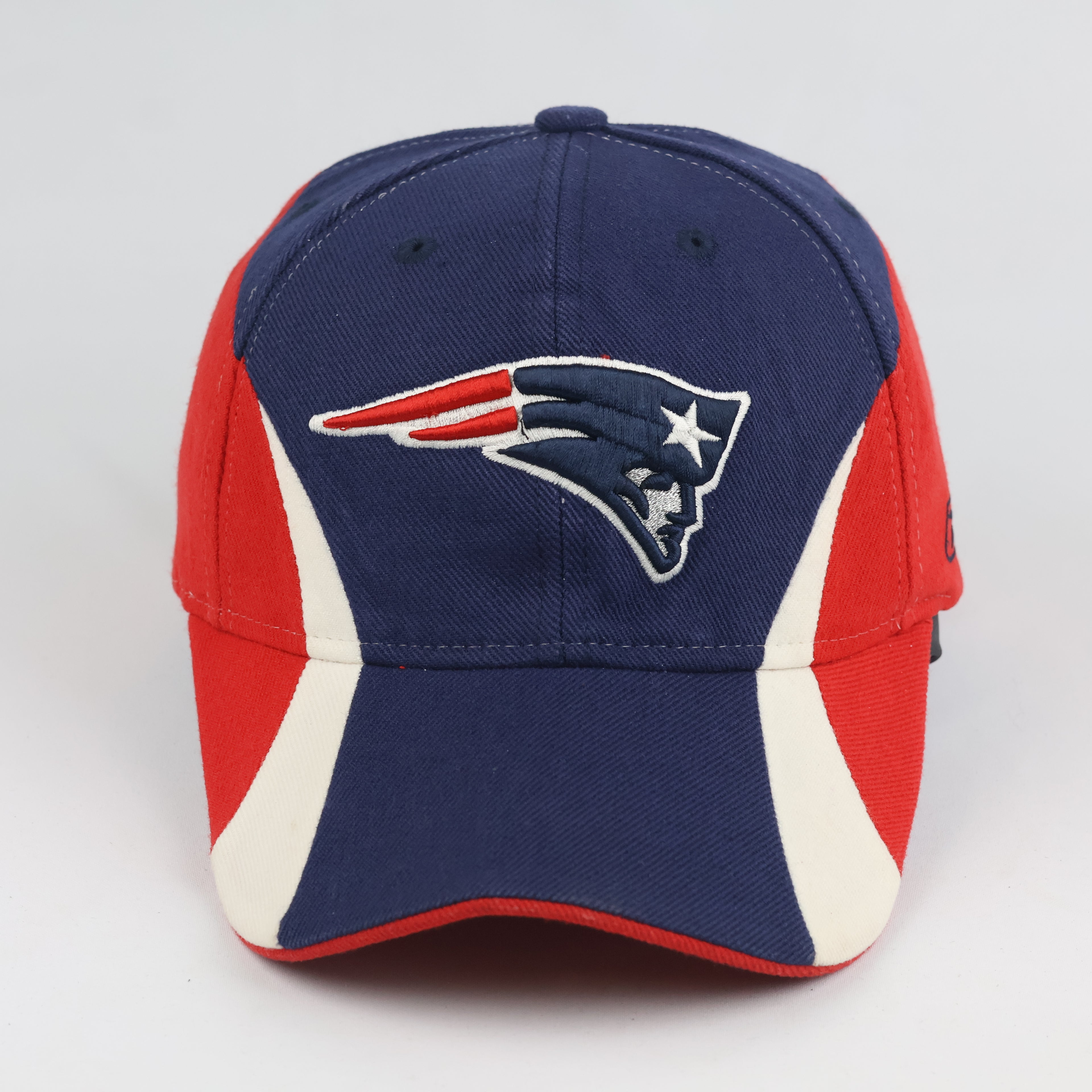 Classic Reebok New England Patriots Cap - Red Navy White NFL Football Thrifted Hat