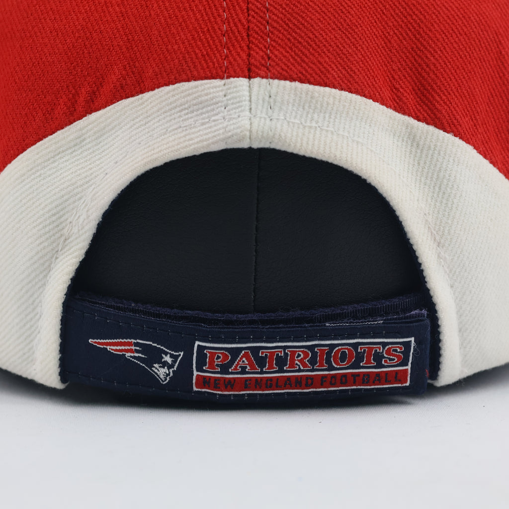 Classic Reebok New England Patriots Cap - Red Navy White NFL Football Thrifted Hat