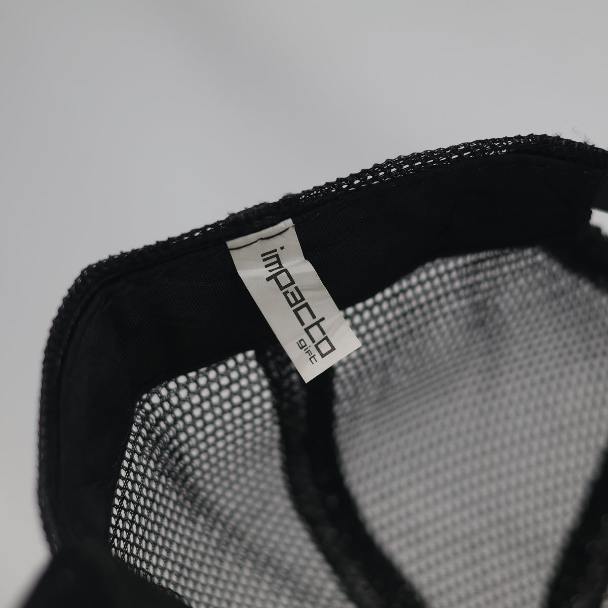 Thrifted Noir Old English Font Black & Off-White Mesh Snapback Hat | 10802