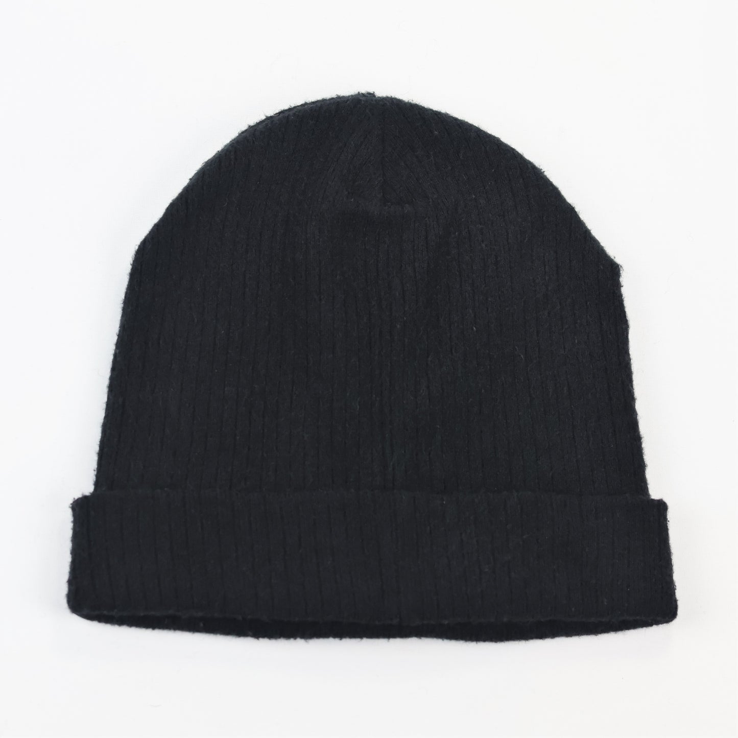 Essential Black Ribbed Beanie by Time and Tru – Soft Stretch Winter Headwear
