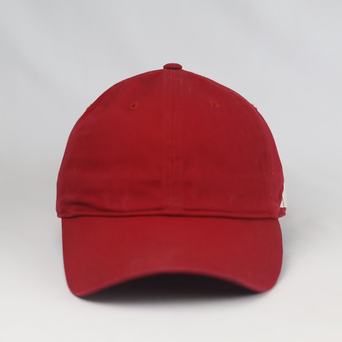 Thrifted Adidas Red 3-Bar Embroidered Strapback Cap | 10778