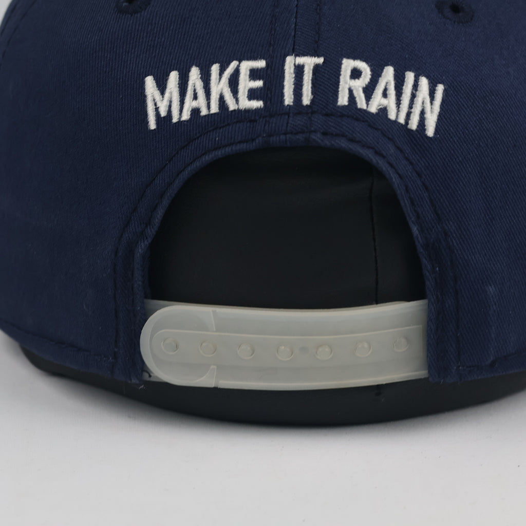 Retro Cayler & Sons Make It Rain Cap - Navy Blue Tropical Thrifted Snapback Hat