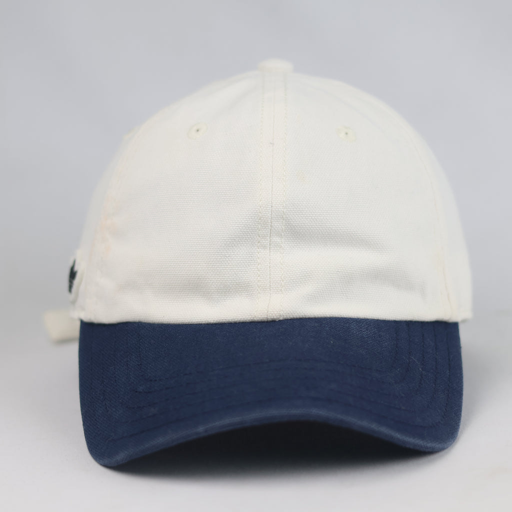 Thrifted Adidas Trefoil Off-White & Blue Baseball Cap   | 10782