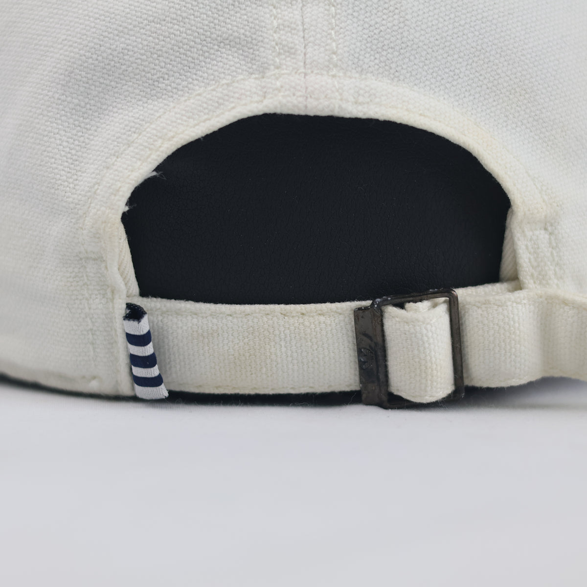 Thrifted Adidas Trefoil Off-White & Blue Baseball Cap   | 10782