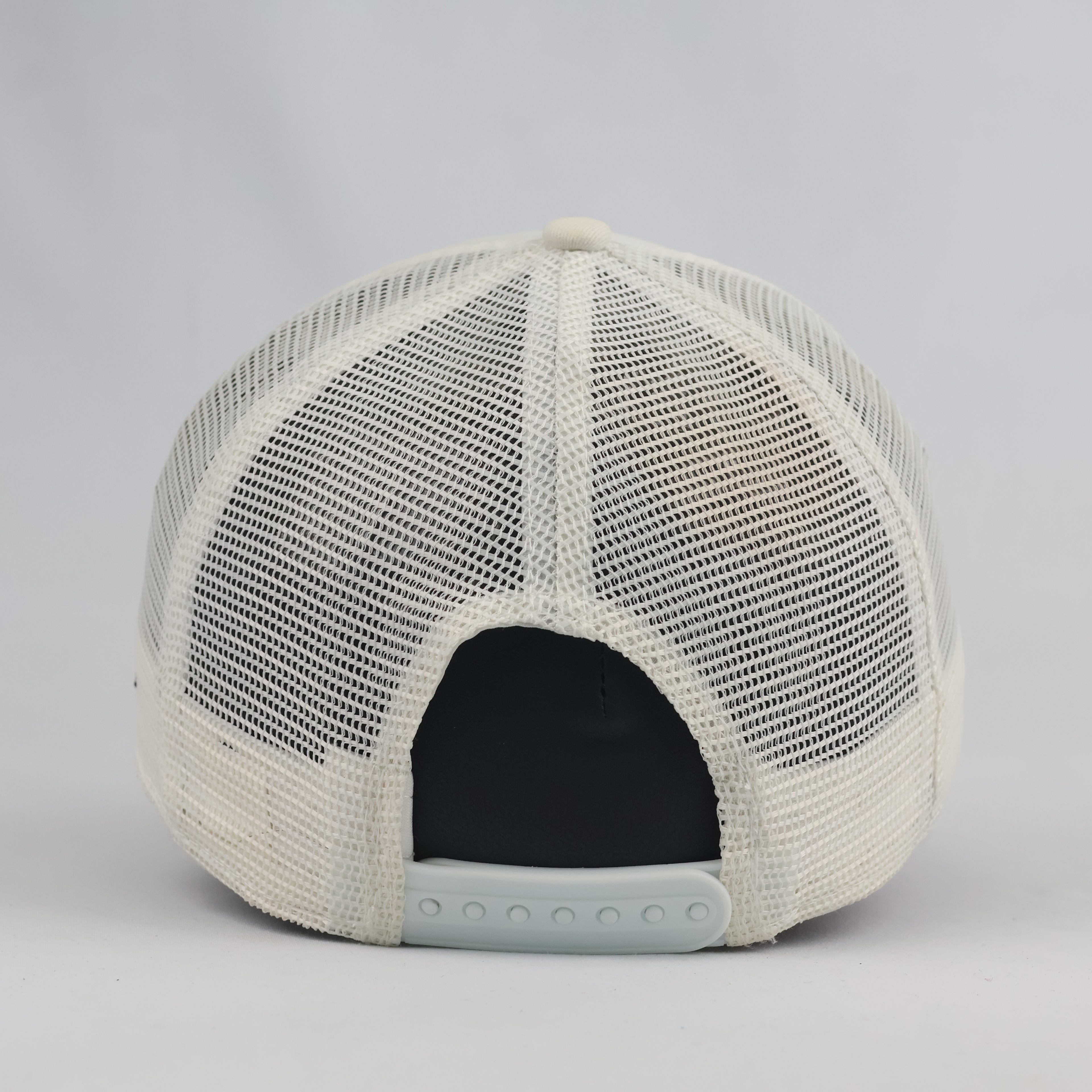 Vintage New Era New York Yankees Trucker Hat | Cream Off-White Mesh Cap