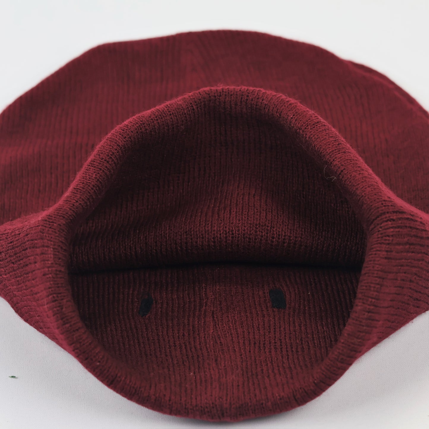 Maroon #tomorrow Graphic Knit Thrifted Cap – Unisex Streetwear Winter Beanie
