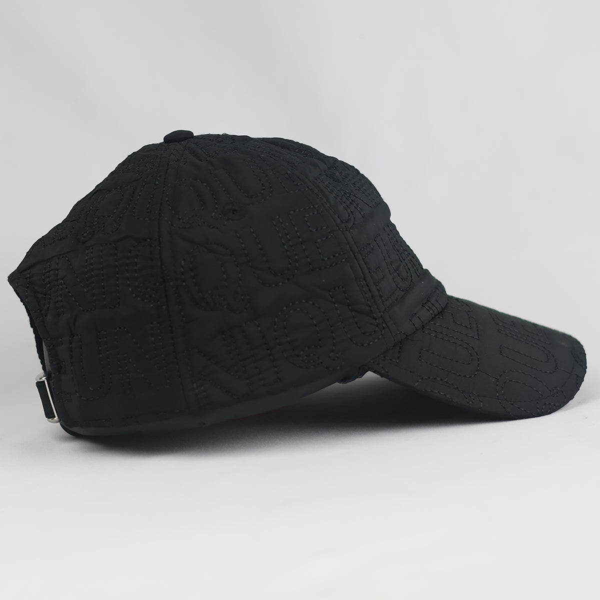 Thrifted Unique All-Over Letter Stitched Black Cap | 10792