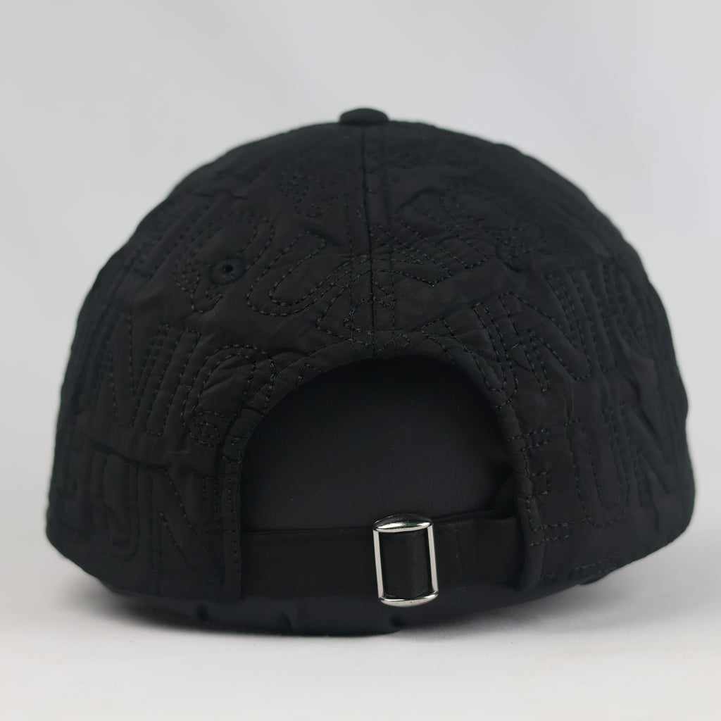 Thrifted Unique All-Over Letter Stitched Black Cap | 10792