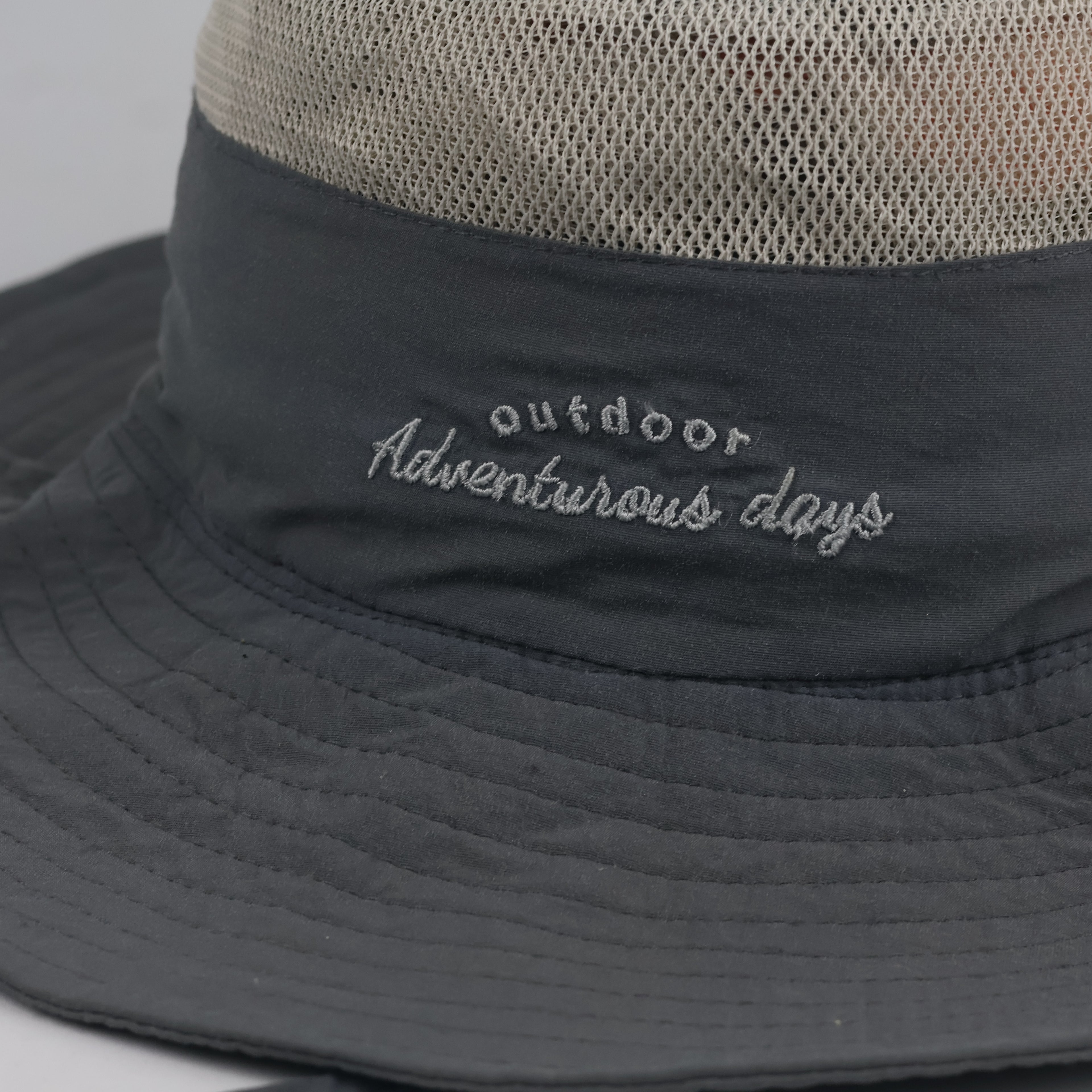 Outdoor Adventurous Days Safari Bucket Hat | Grey Wide Brim Sun Cap