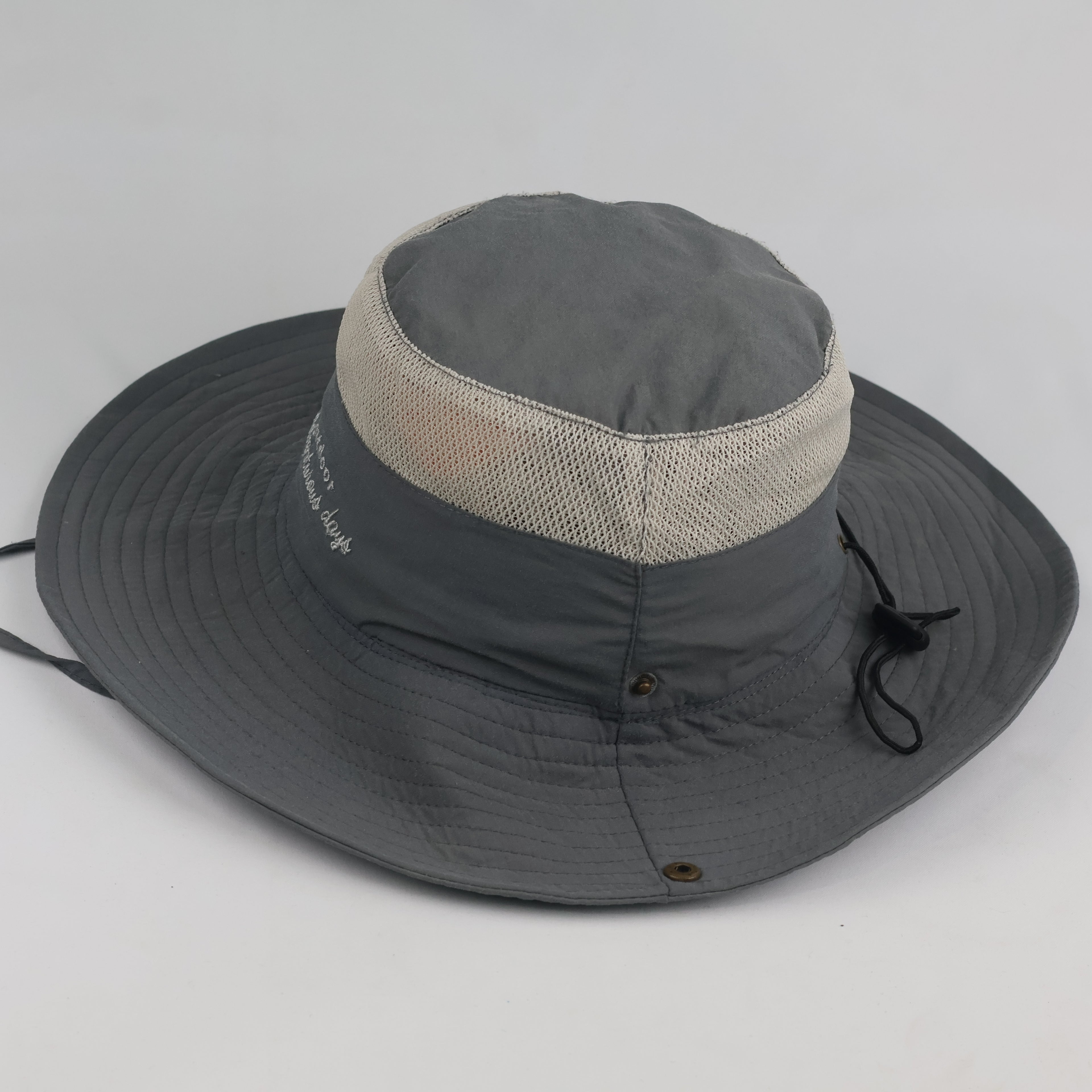 Outdoor Adventurous Days Safari Bucket Hat | Grey Wide Brim Sun Cap
