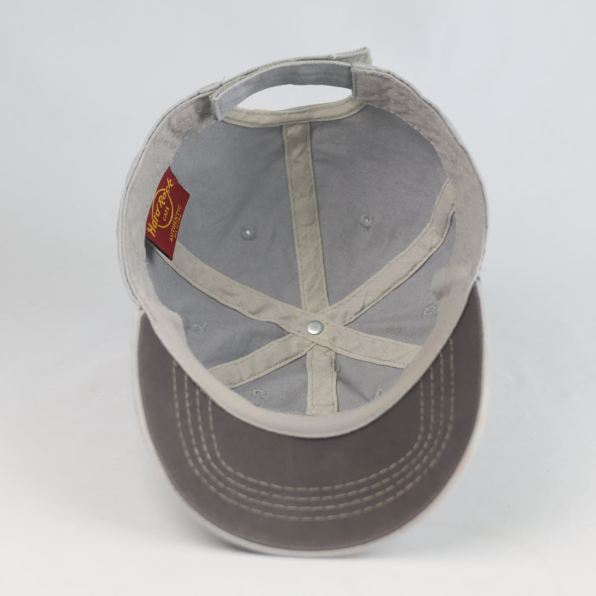 Thrifted Hard Rock Cafe Busan Light Grey Baseball Cap | 10789