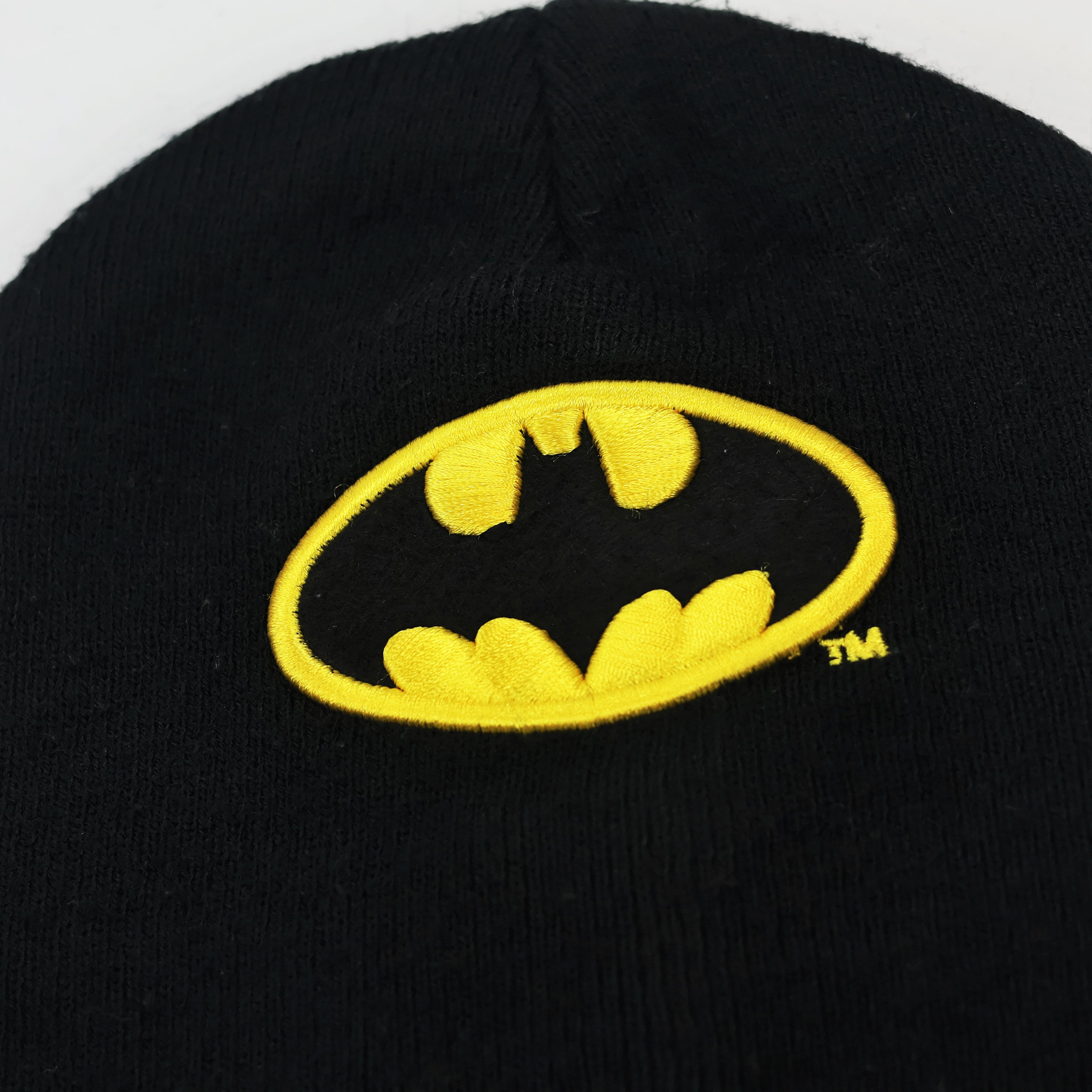 DC Comics Batman Knit Cap – Black Beanie with Classic Embroidered Logo