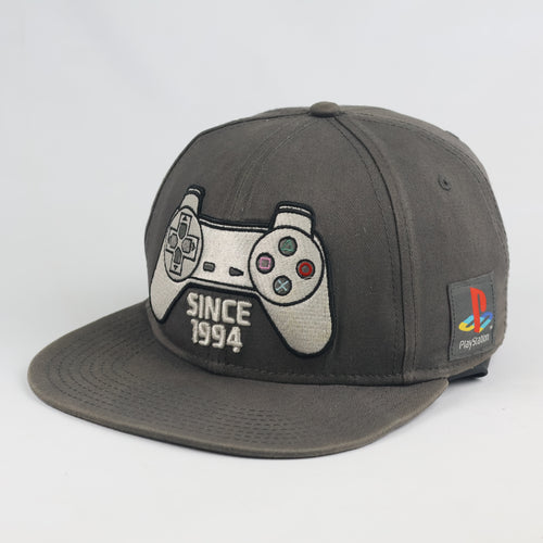 Official PlayStation Since 1994 Snapback - Thrifted Grey Retro Gamer Baseball Hat