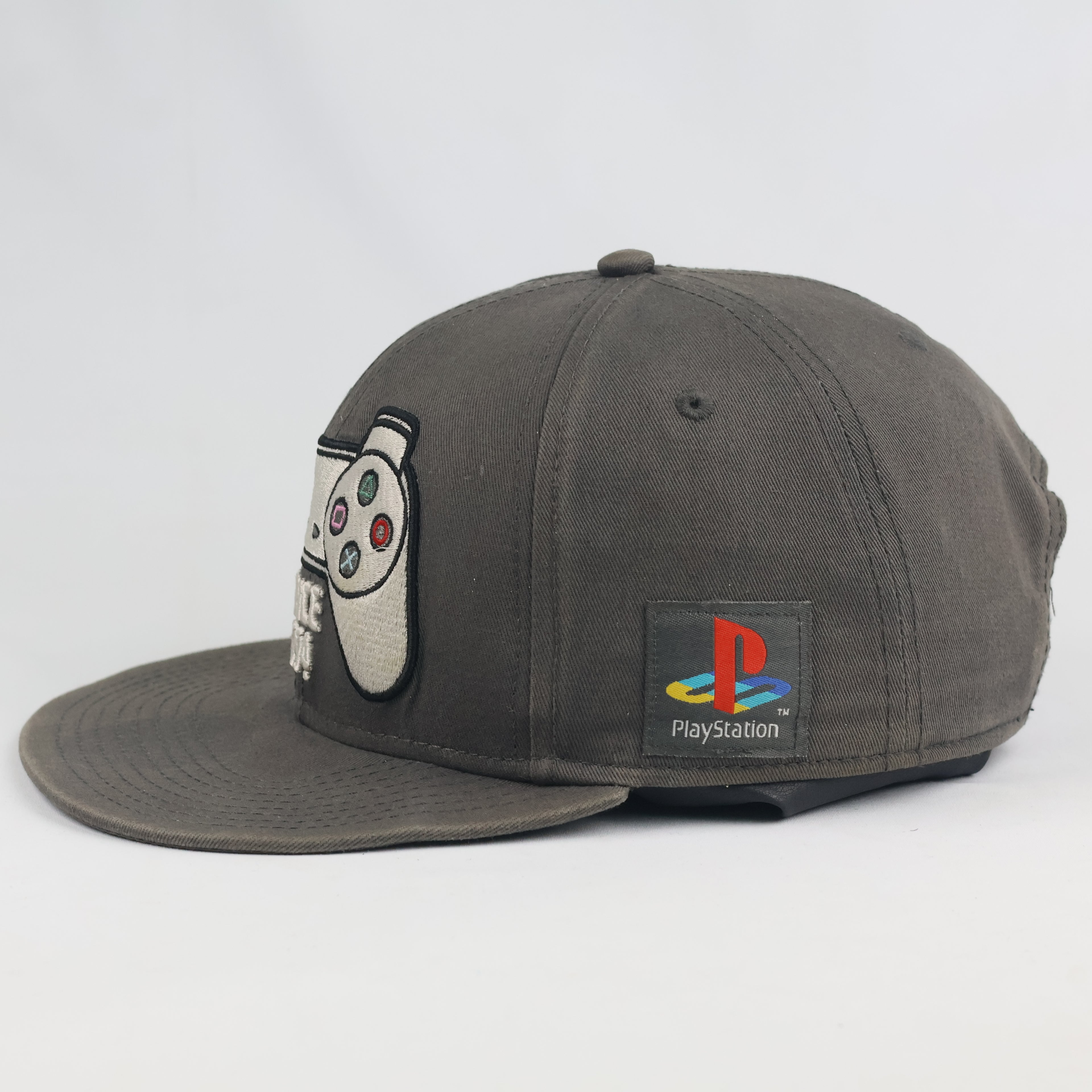Official PlayStation Since 1994 Snapback - Thrifted Grey Retro Gamer Baseball Hat