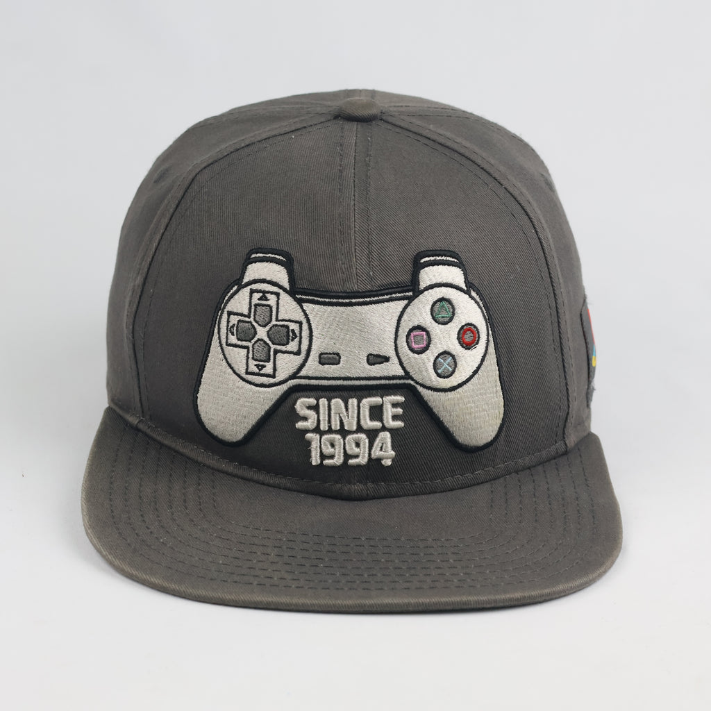 Official PlayStation Since 1994 Snapback - Thrifted Grey Retro Gamer Baseball Hat