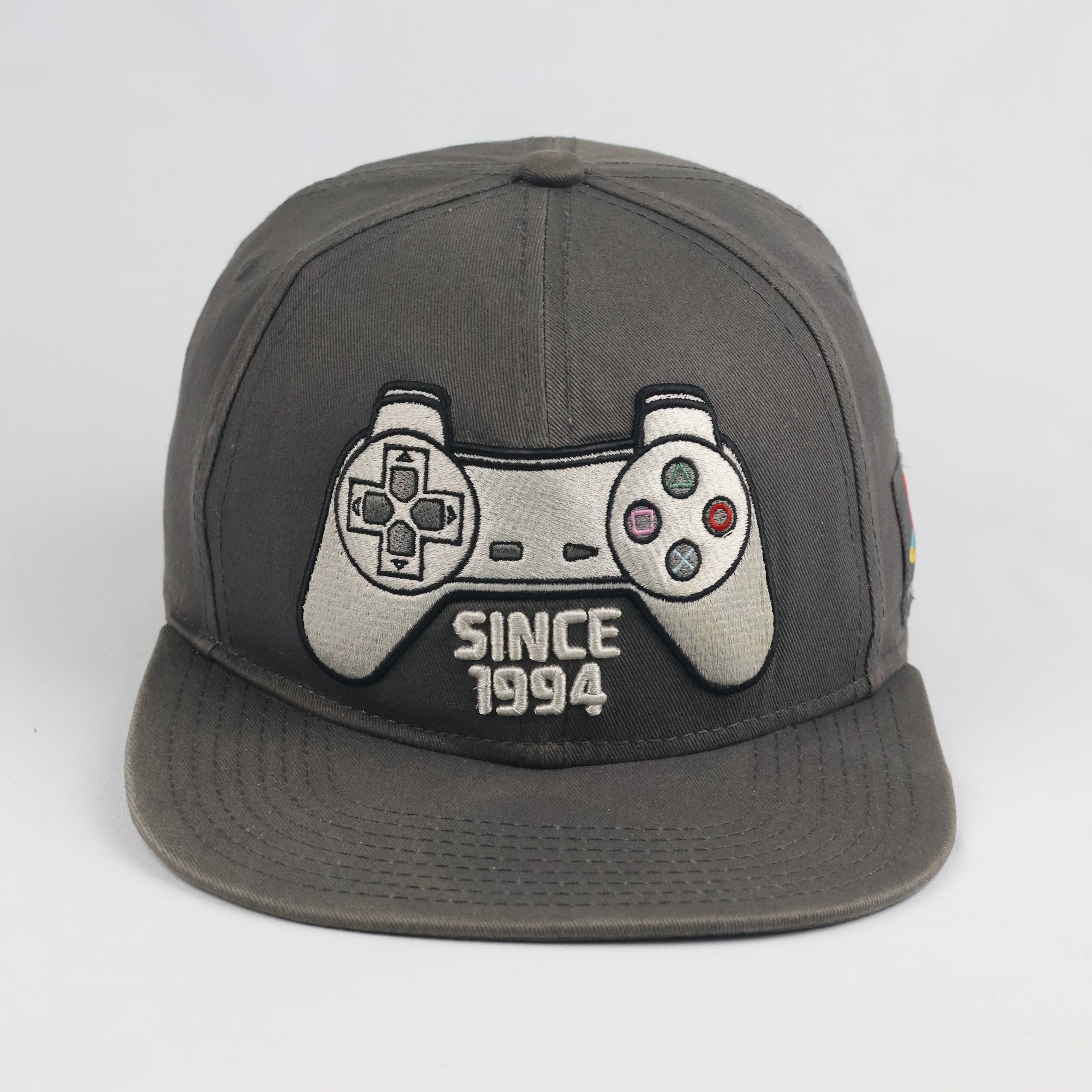 Official PlayStation Since 1994 Snapback - Thrifted Grey Retro Gamer Baseball Hat