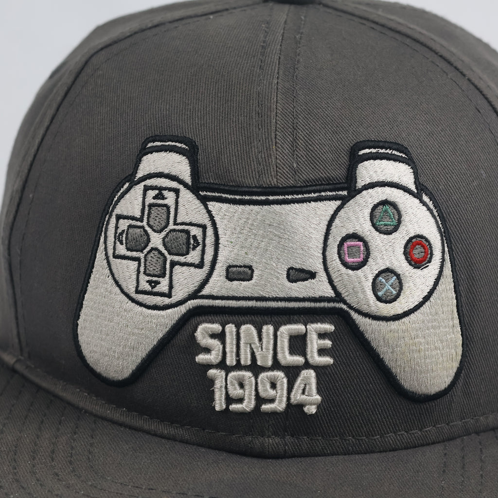 Official PlayStation Since 1994 Snapback - Thrifted Grey Retro Gamer Baseball Hat