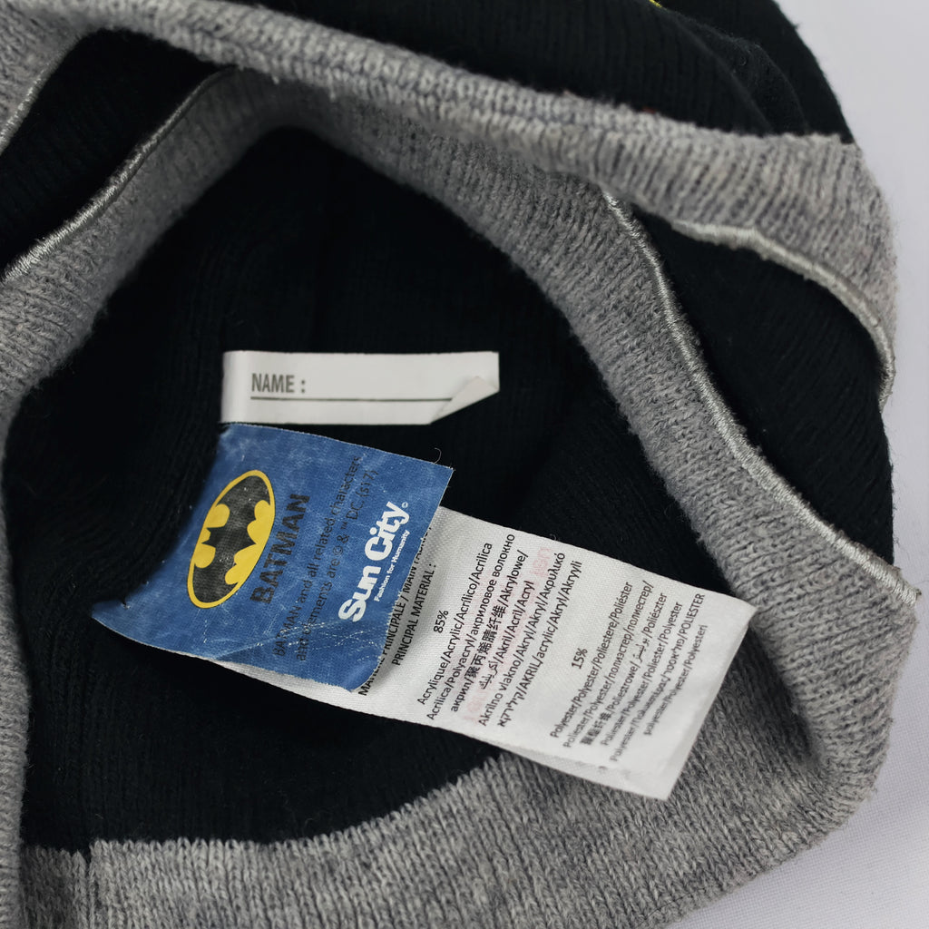 DC Comics Batman Knit Cap – Black Beanie with Classic Embroidered Logo