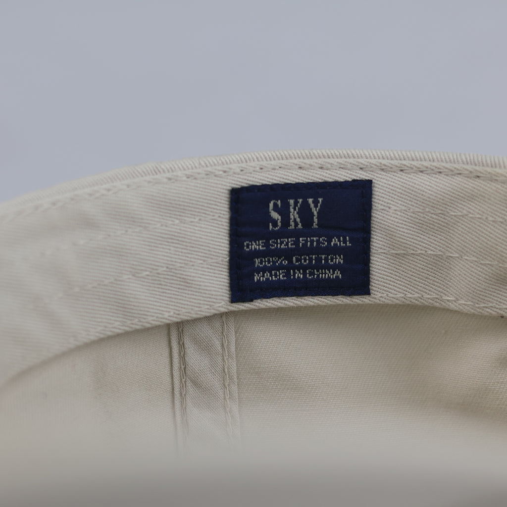 Thrifted Venice Beach US Flag Beige Cotton Baseball Cap | 10779