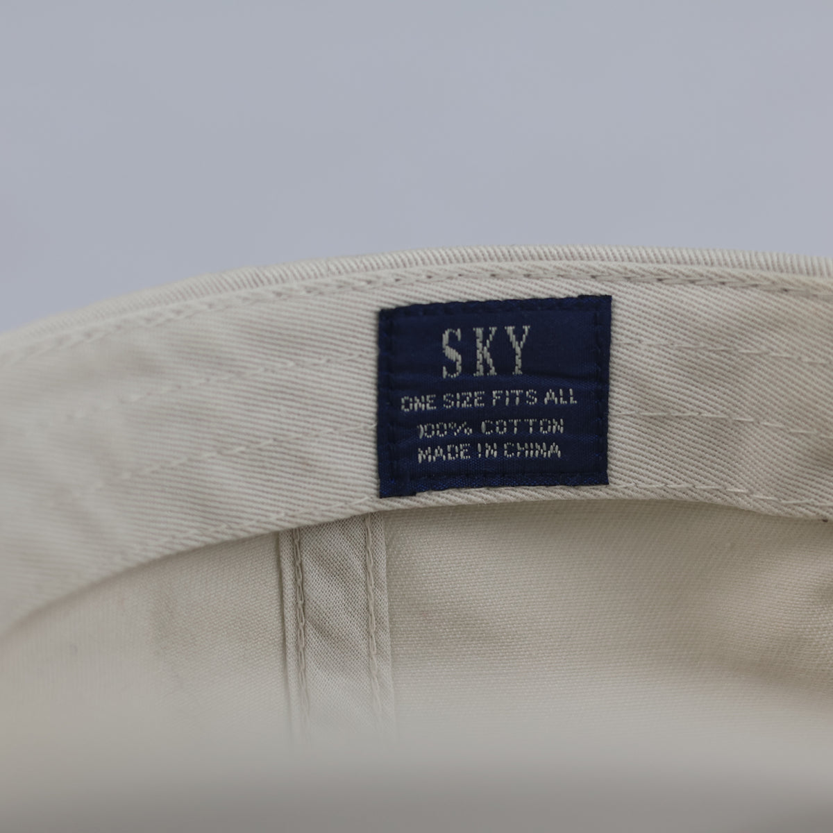 Thrifted Venice Beach US Flag Beige Cotton Baseball Cap | 10779