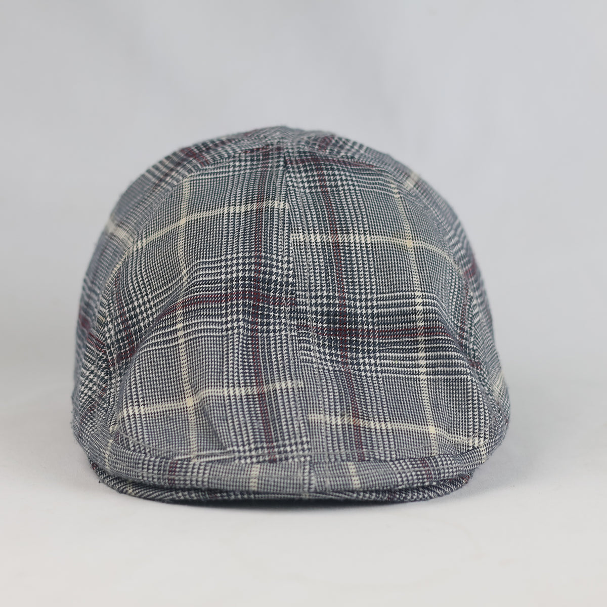 Thrifted Plaid Tweed Duckbill Newsboy Flat Cap | 10775
