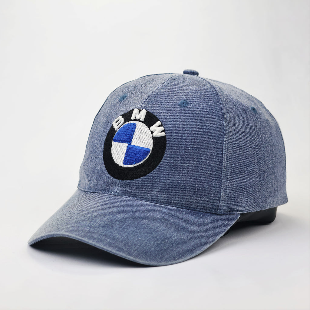 BMW Logo Washed Cotton Denim Hat – Thrifted Motors Sport Cap