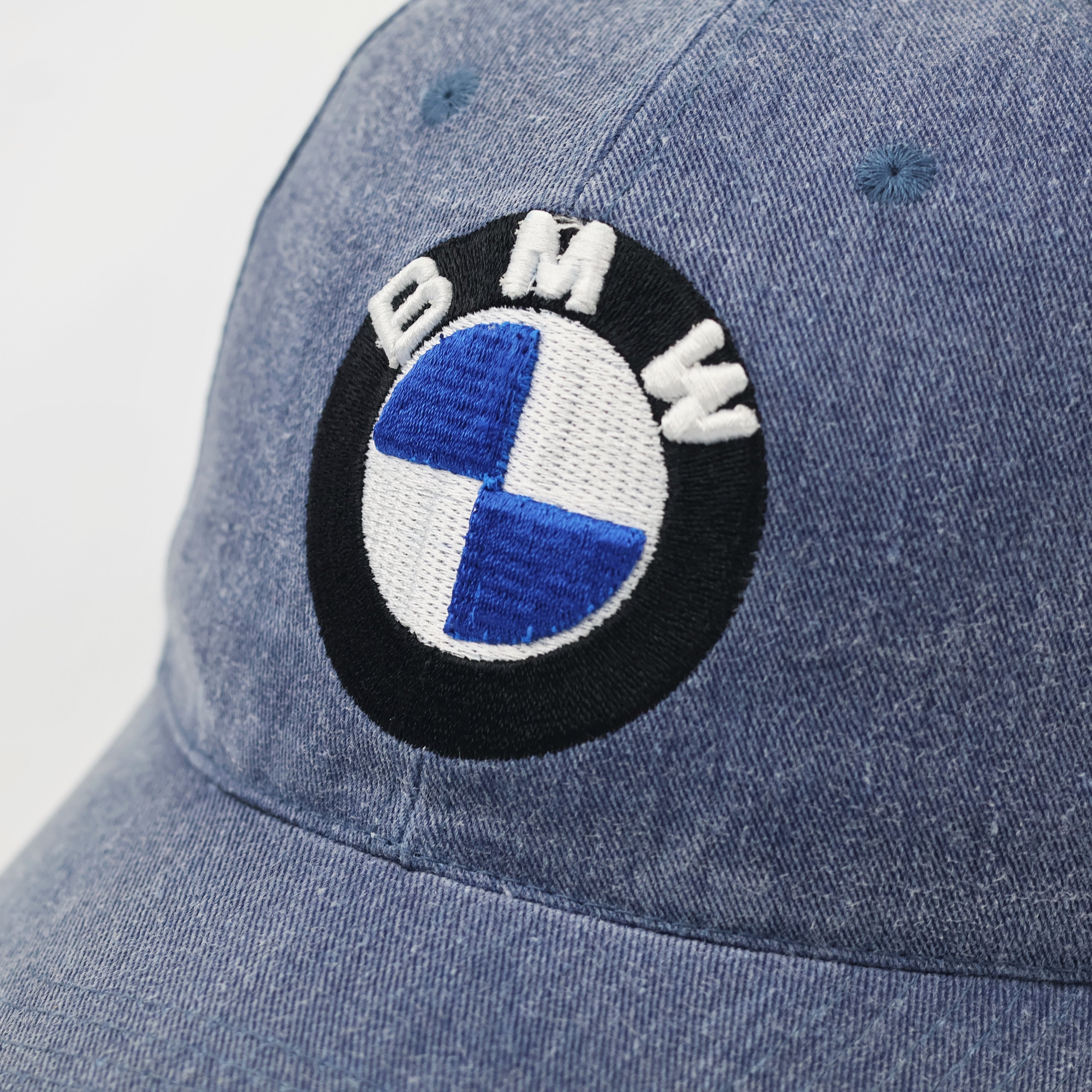 BMW Logo Washed Cotton Denim Hat – Thrifted Motors Sport Cap