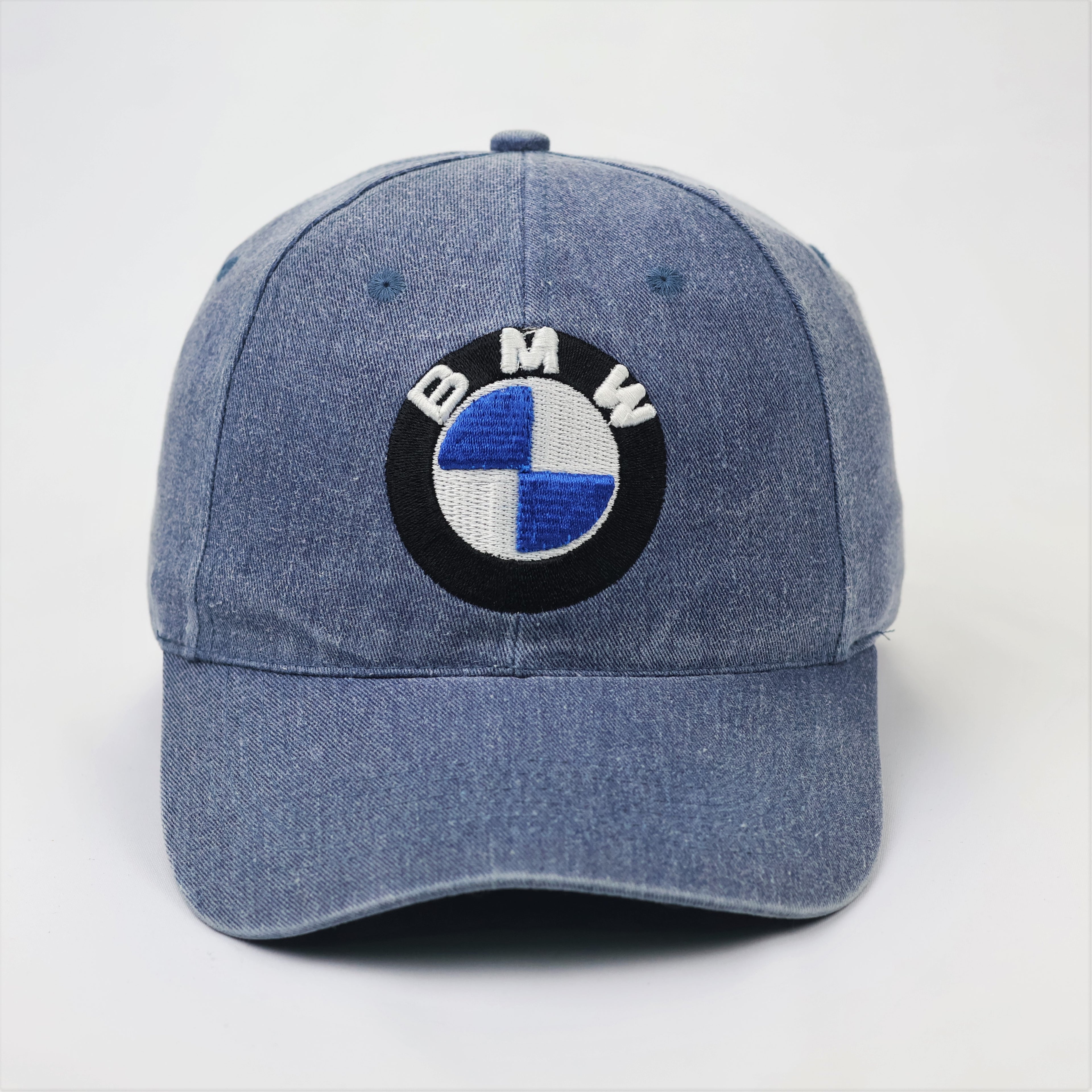 BMW Logo Washed Cotton Denim Hat – Thrifted Motors Sport Cap