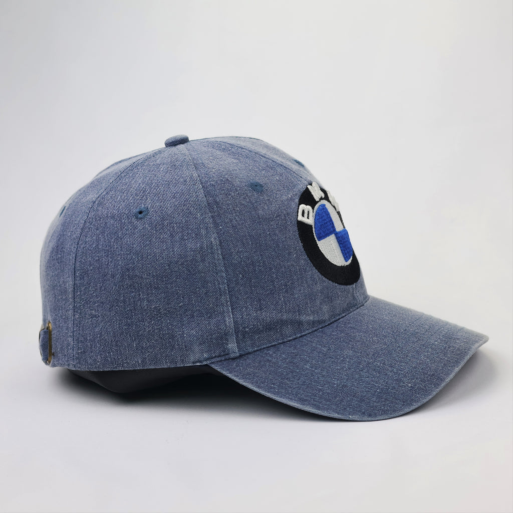 BMW Logo Washed Cotton Denim Hat – Thrifted Motors Sport Cap