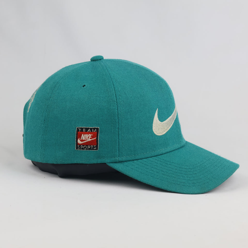 Classic Nike Team Sports Charlotte Hornets Cap - Thrifted Teal Green NBA Snapback