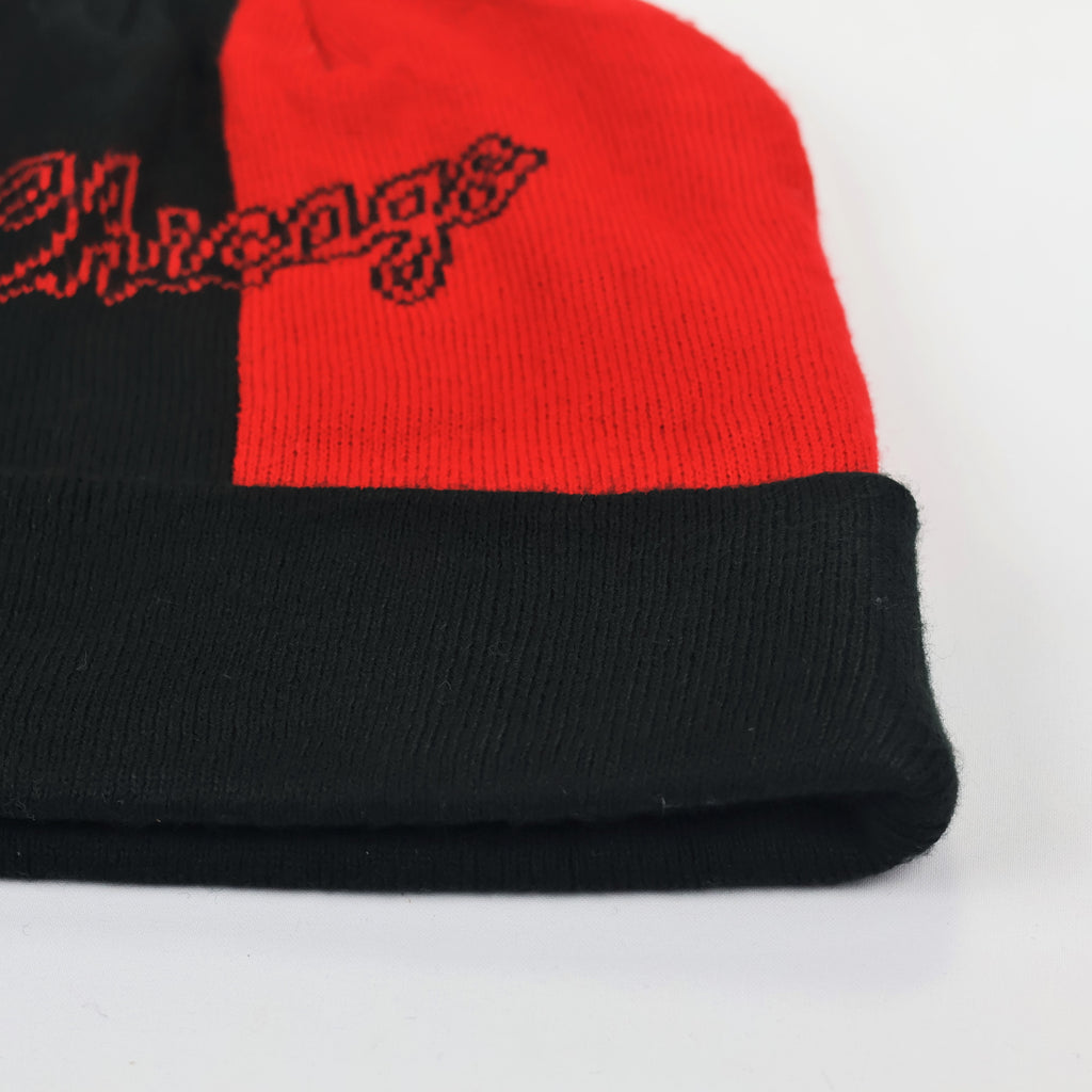 Official Mitchell & Ness Black Cuff Thrifted Beanie – Classic Script Streetwear Hat