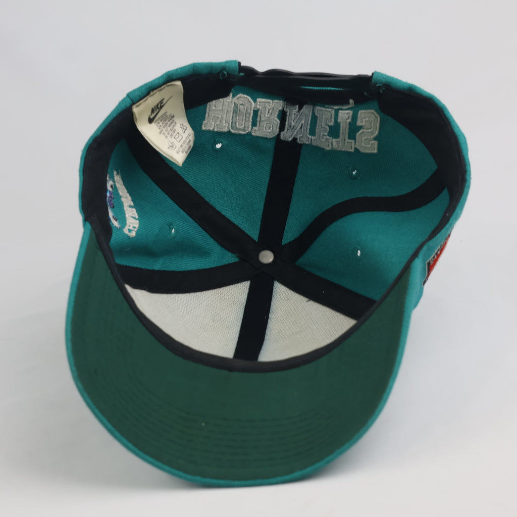 Classic Nike Team Sports Charlotte Hornets Cap - Thrifted Teal Green NBA Snapback