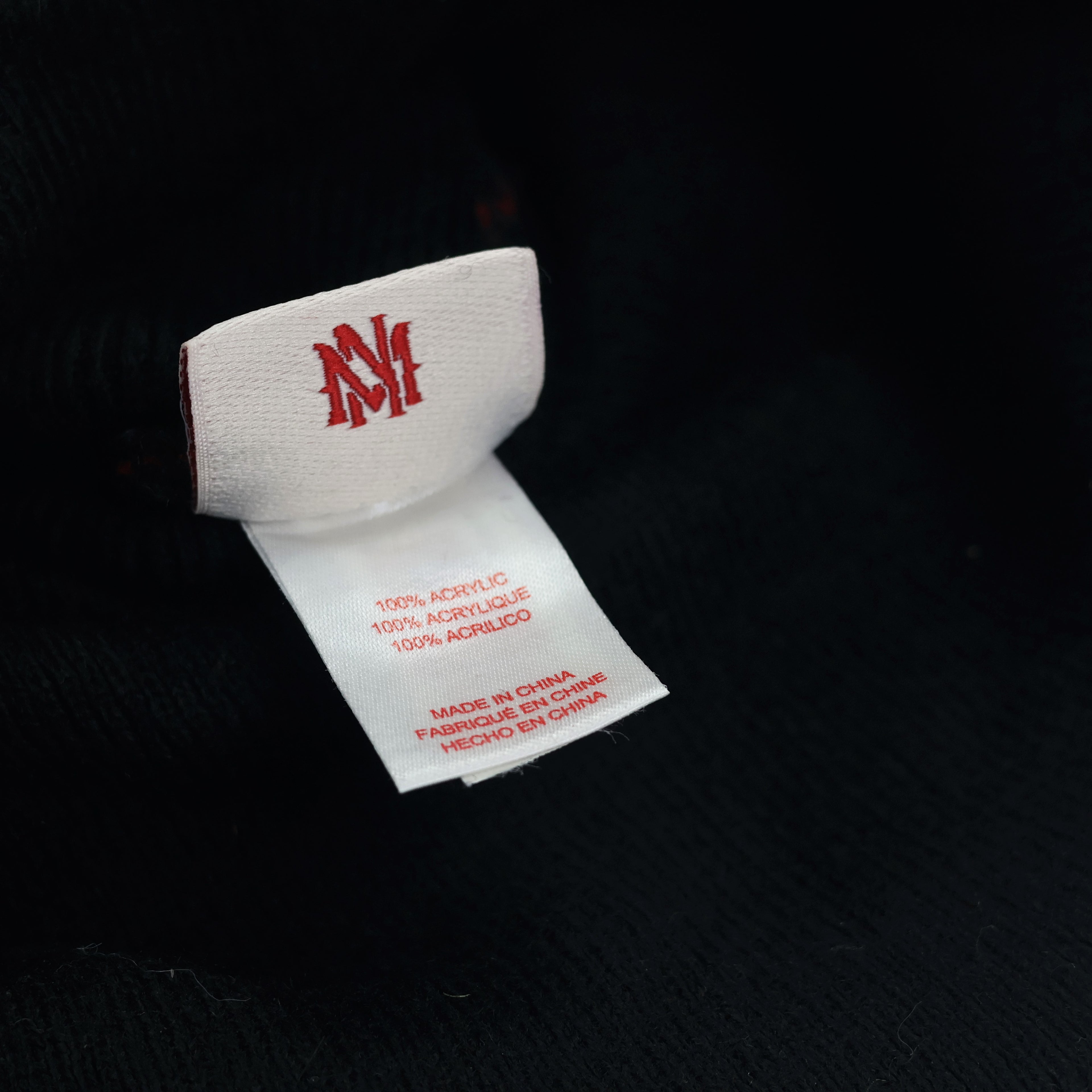 Official Mitchell & Ness Black Cuff Thrifted Beanie – Classic Script Streetwear Hat