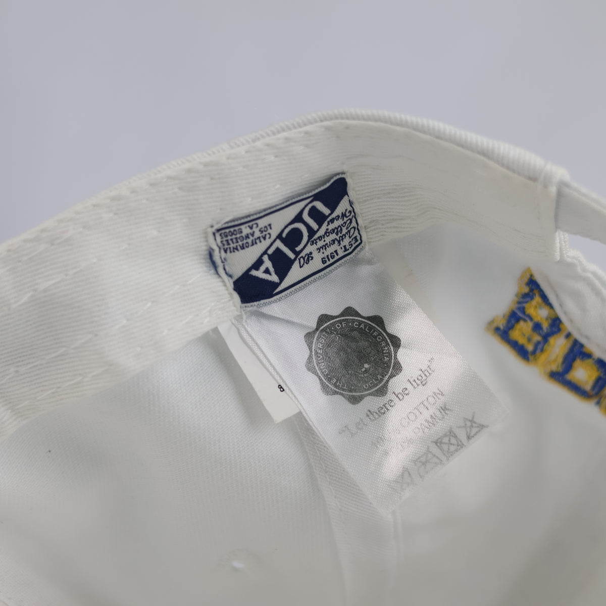 Thrifted UCLA Bruins 1919 White Vintage Baseball Dad Hat   | 10774