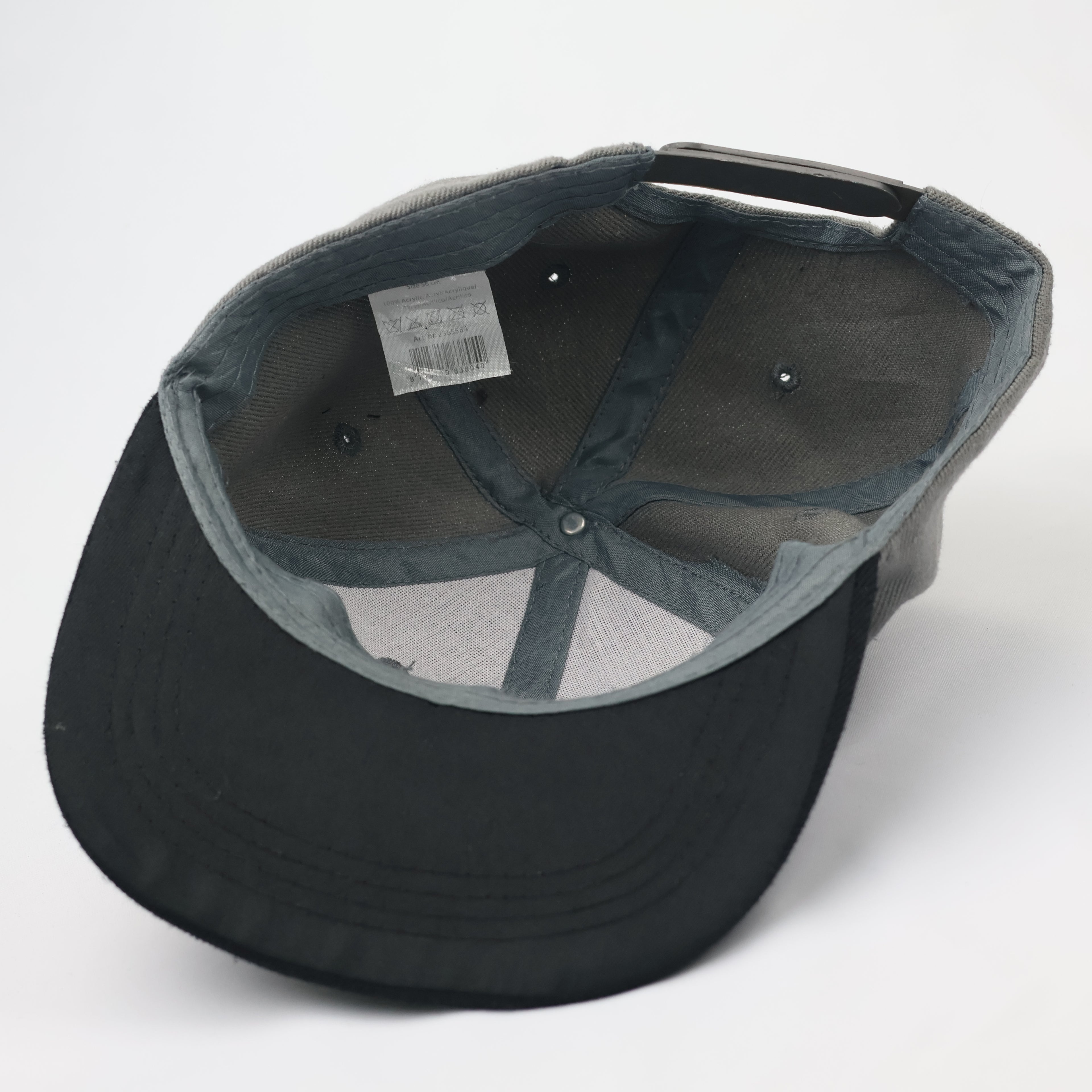 REBEL High-Density Embroidered Snapback – Two-Tone Grey & Black