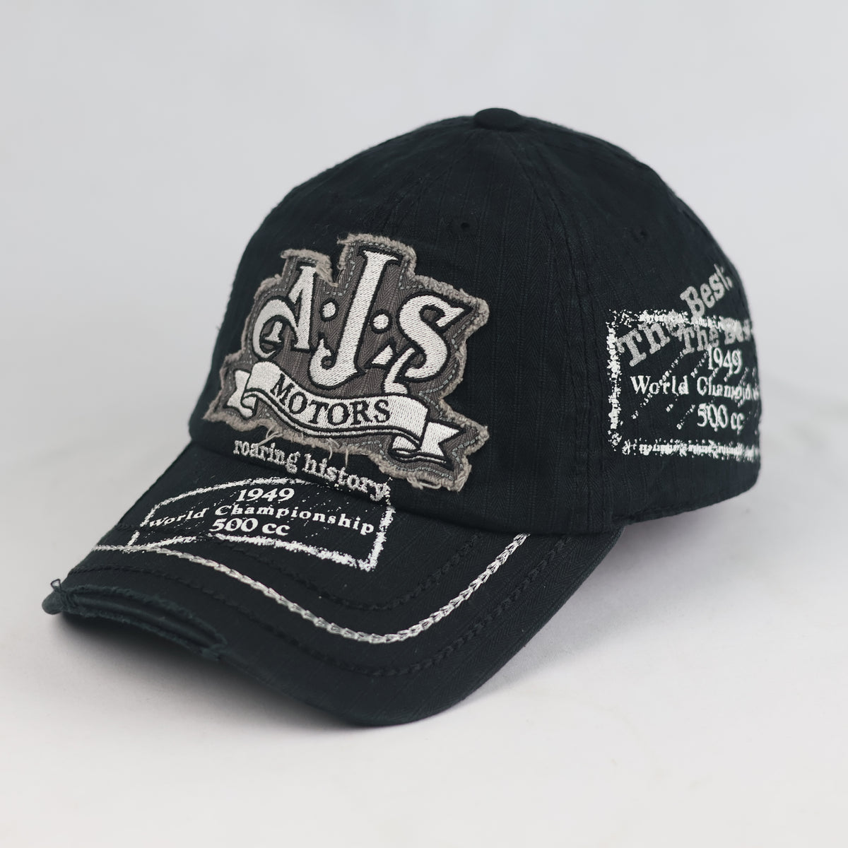 Thrifted AJS Motorcycles 1949 World Championship Black Cap | 10773