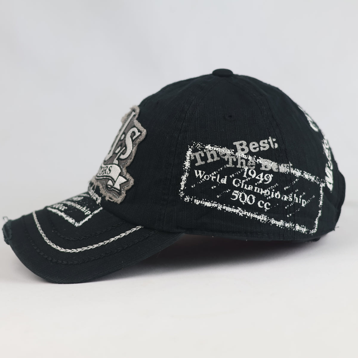 Thrifted AJS Motorcycles 1949 World Championship Black Cap | 10773