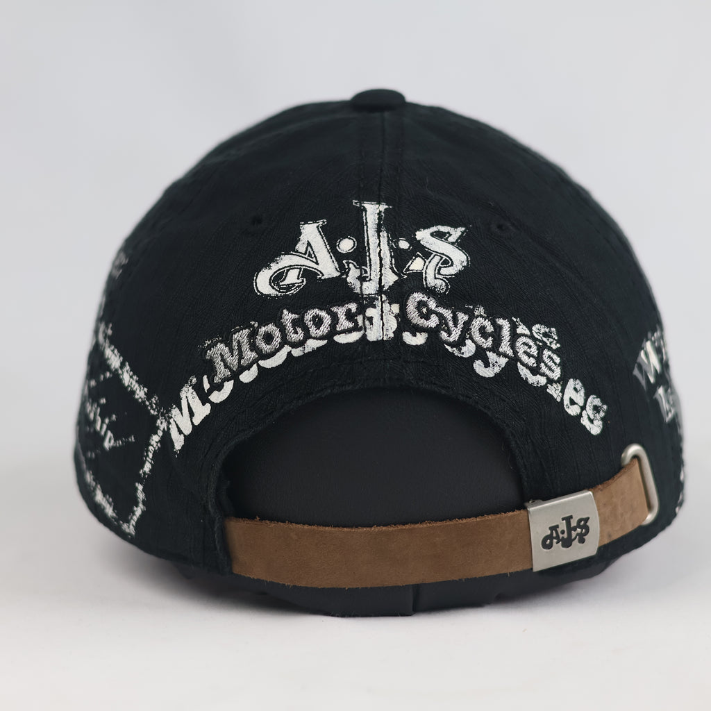 Thrifted AJS Motorcycles 1949 World Championship Black Cap | 10773