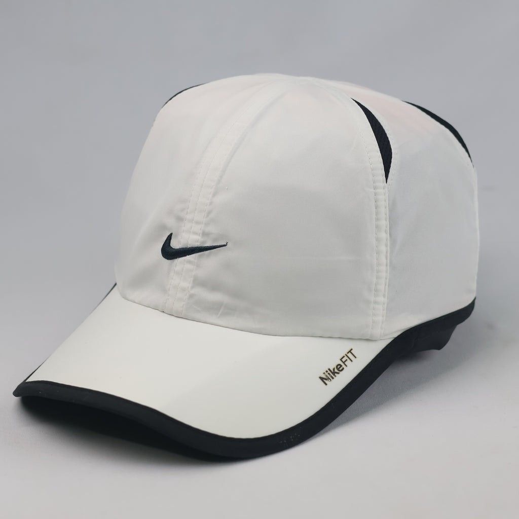 Thrifted Nike FIT Lightweight Breathable White Sport Cap | 10793