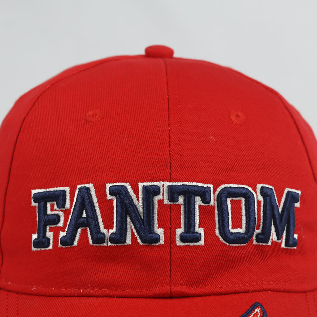 Classic Fantom 93 Embroidered Baseball Cap - Red Twill Casual Strapback Hat