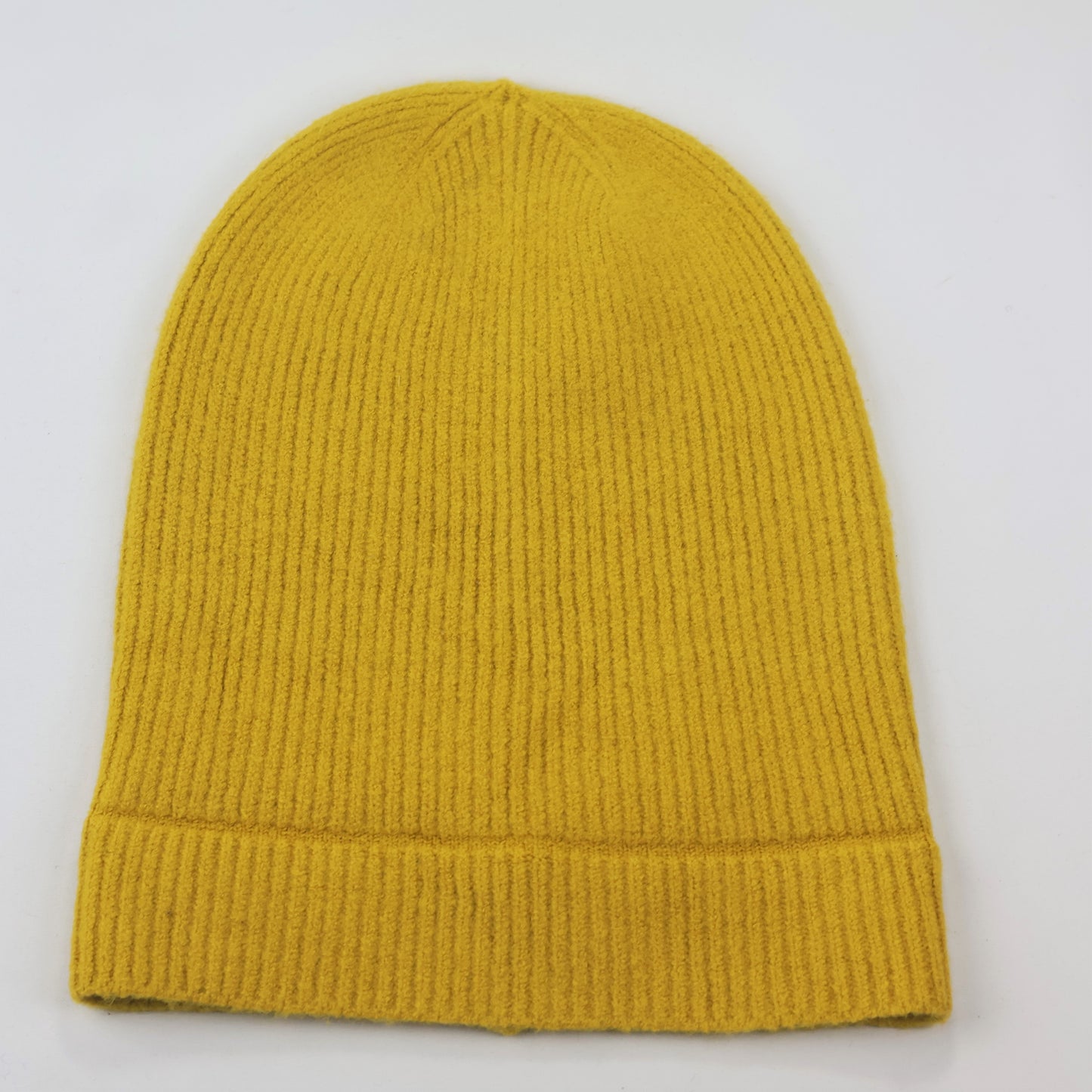 Mustard Yellow Solid Fisherman Thrifted Beanie – Minimalist Streetwear Winter Cap