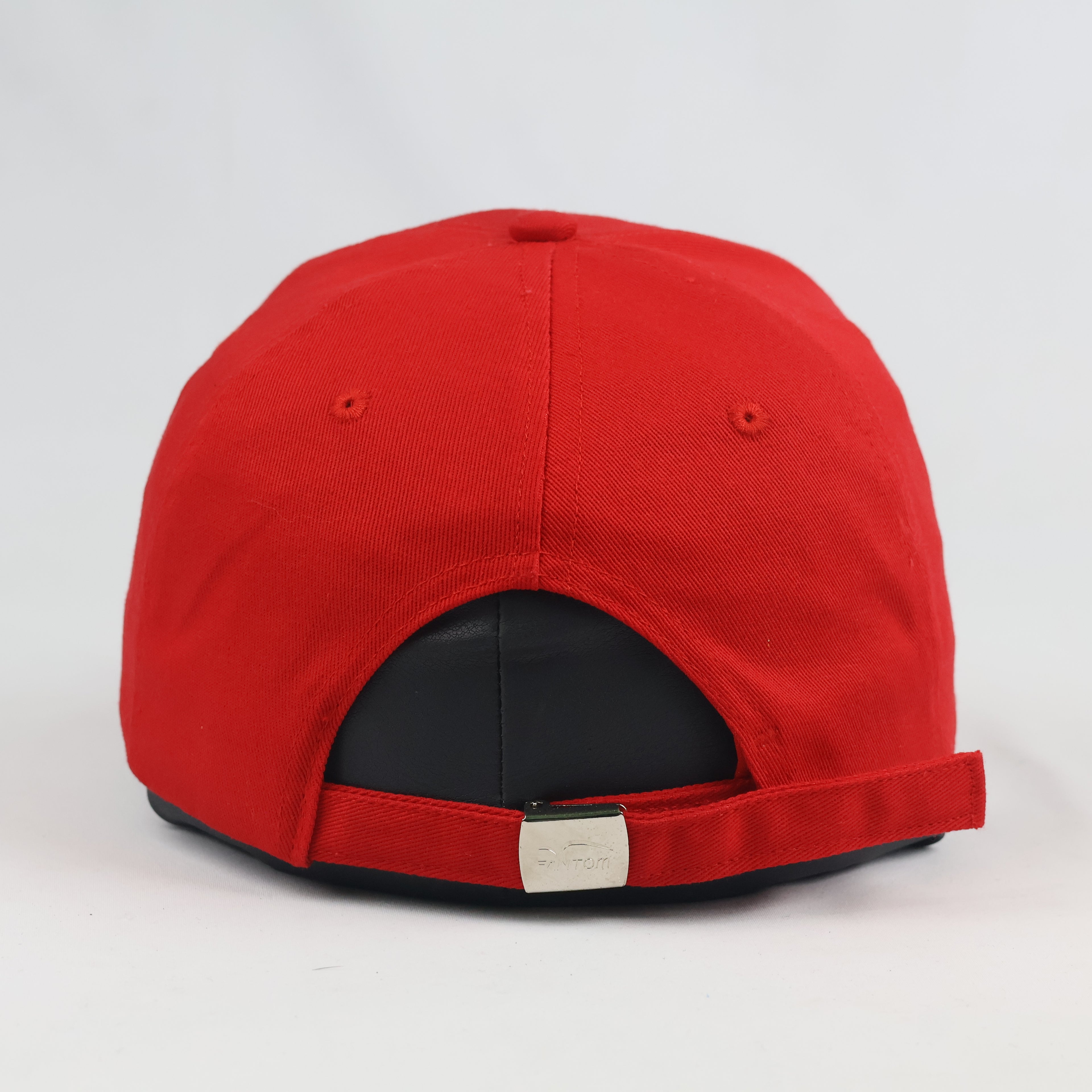Classic Fantom 93 Embroidered Baseball Cap - Red Twill Casual Strapback Hat