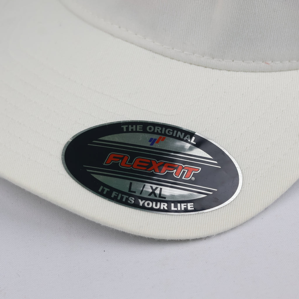 Classic Wajax Corporate Promo Cap - White & Red Flexfit Hat with Maple Leaf