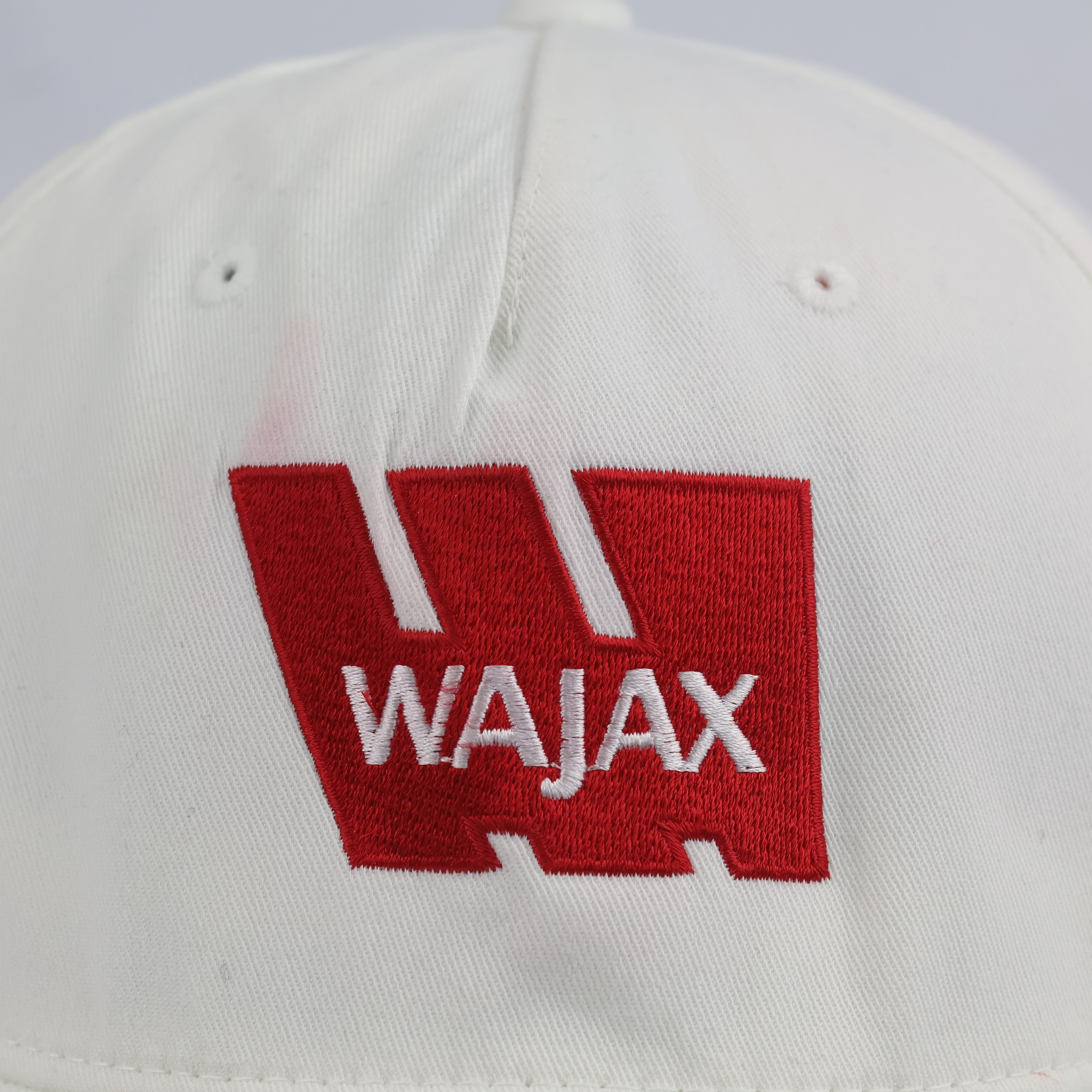 Classic Wajax Corporate Promo Cap - White & Red Flexfit Hat with Maple Leaf