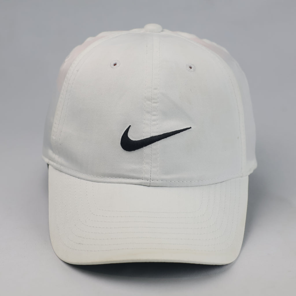 Thrifted Nike Golf White Swoosh Dri-FIT Sport Cap | 10791