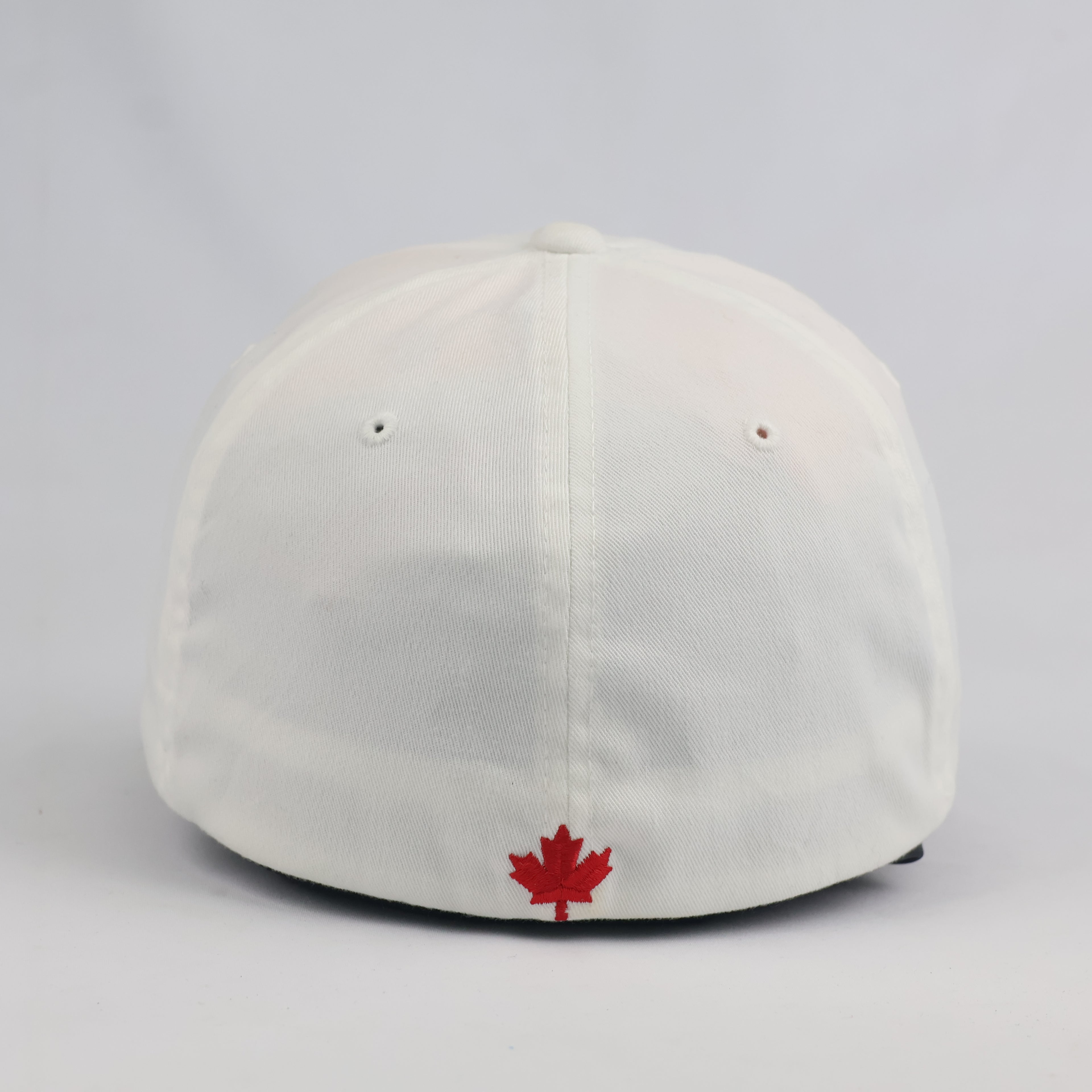 Classic Wajax Corporate Promo Cap - White & Red Flexfit Hat with Maple Leaf