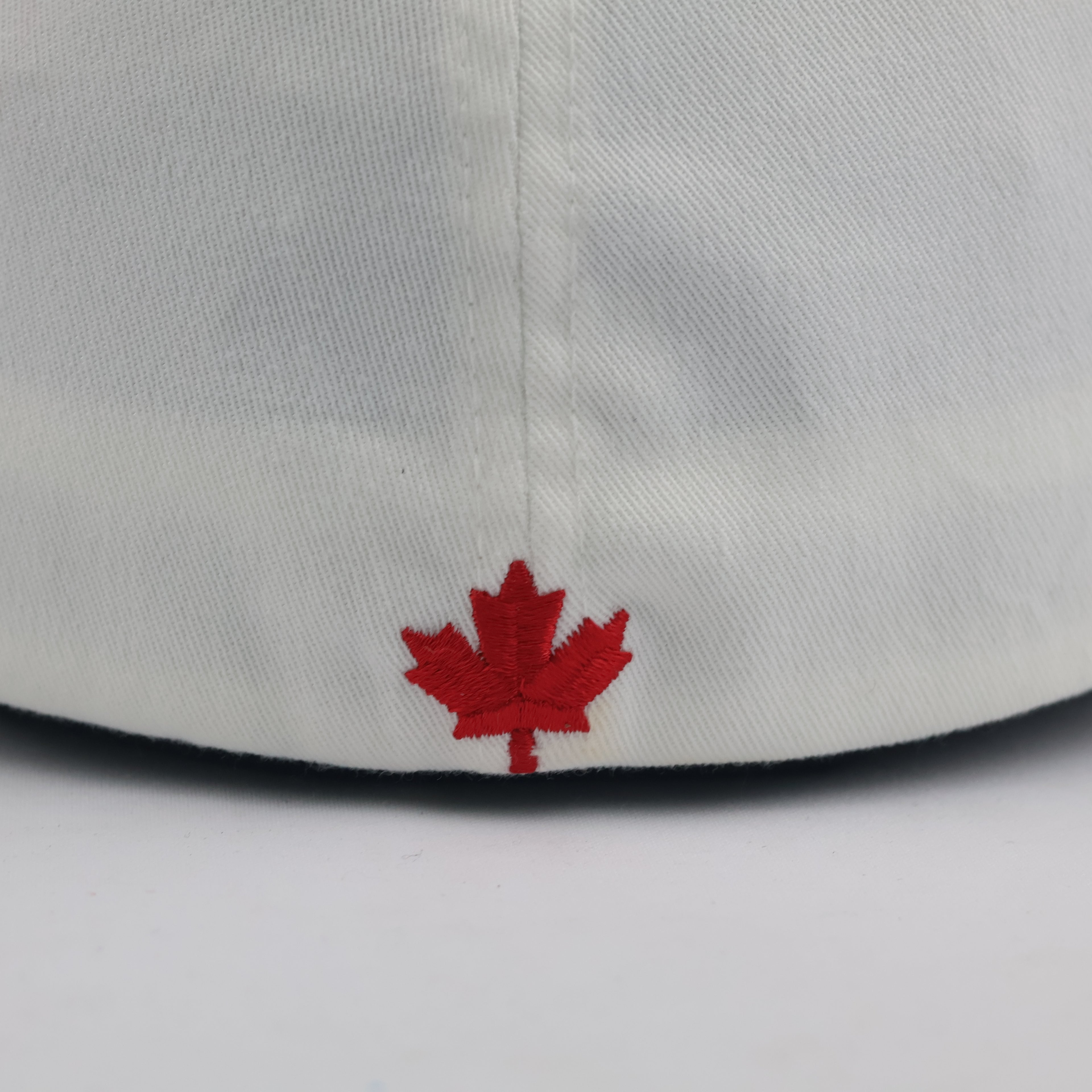 Classic Wajax Corporate Promo Cap - White & Red Flexfit Hat with Maple Leaf