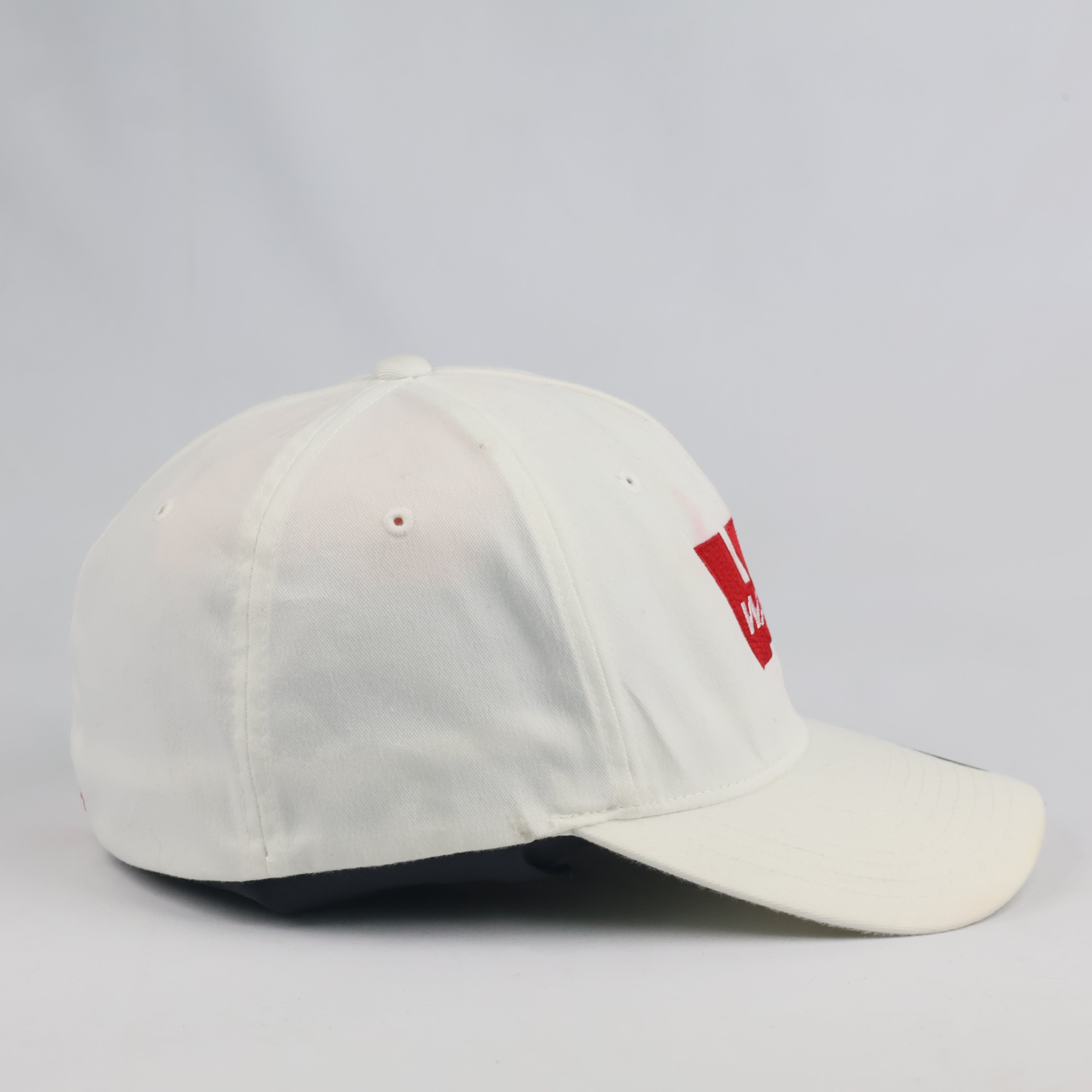 Classic Wajax Corporate Promo Cap - White & Red Flexfit Hat with Maple Leaf