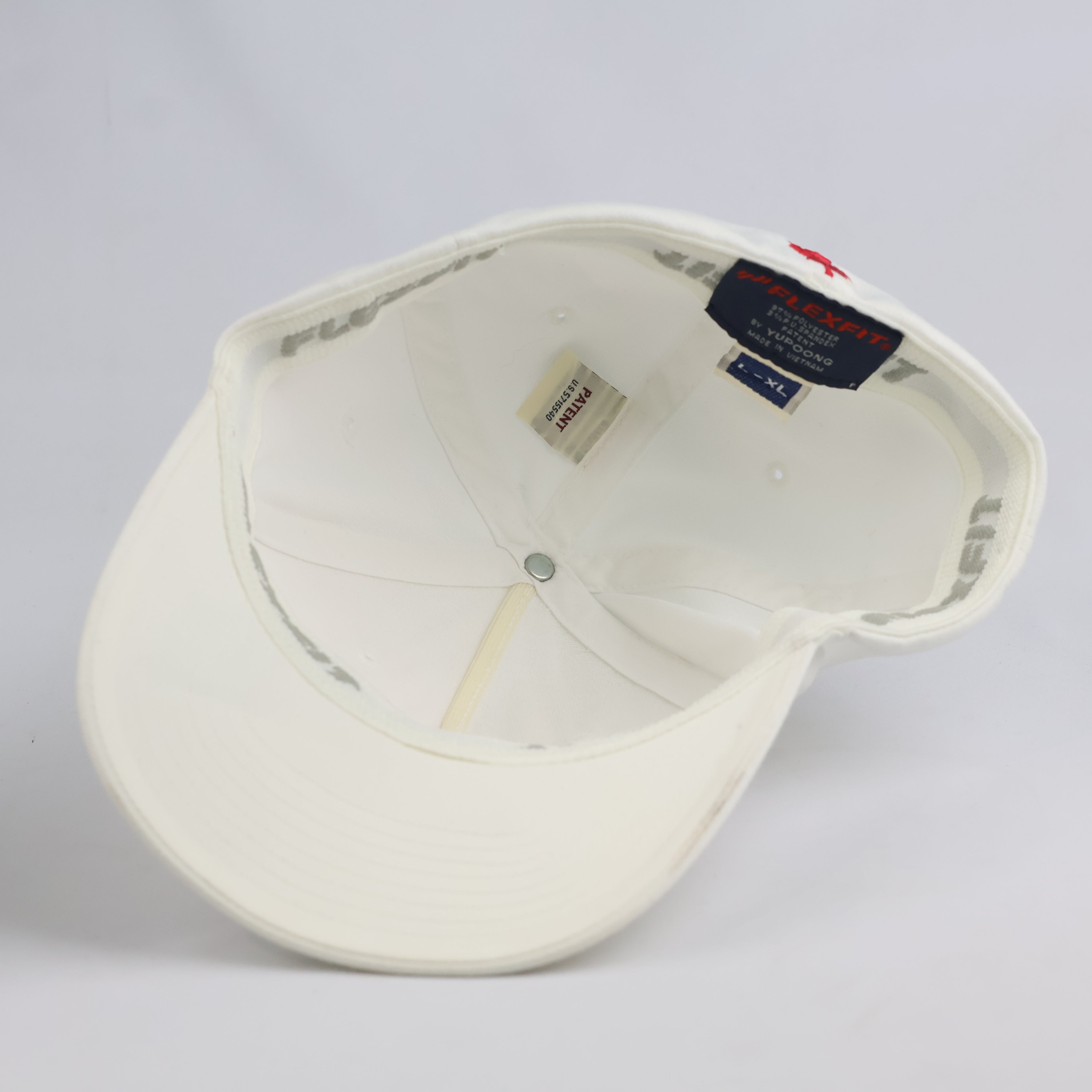 Classic Wajax Corporate Promo Cap - White & Red Flexfit Hat with Maple Leaf