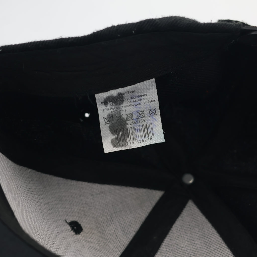 LA Embroidered Snapback Thrifted Hat – Black with Tropical Floral Brim
